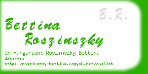 bettina roszinszky business card